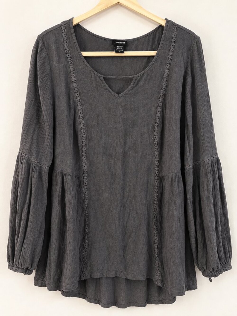 Torrid tunic Womens 2X Charcoal Gray oversized Dark whimsigoth dress,long top